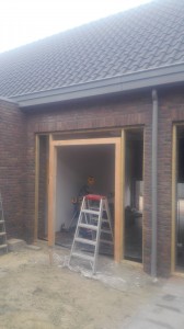 Houtconstructie tbv openslaande deuren